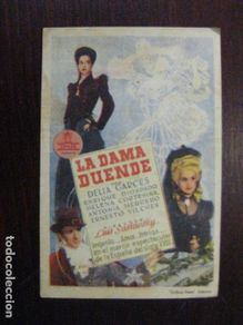 Kino: la dama duende - folleto mano original - delia garces enrique diosdado luis saslavsky cifesa impreso